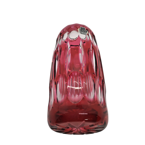 WARA Genuine Hand Cut Lead Glass Ruby VASE Nachtmann Bleikristall Germany - Picture 4 of 9